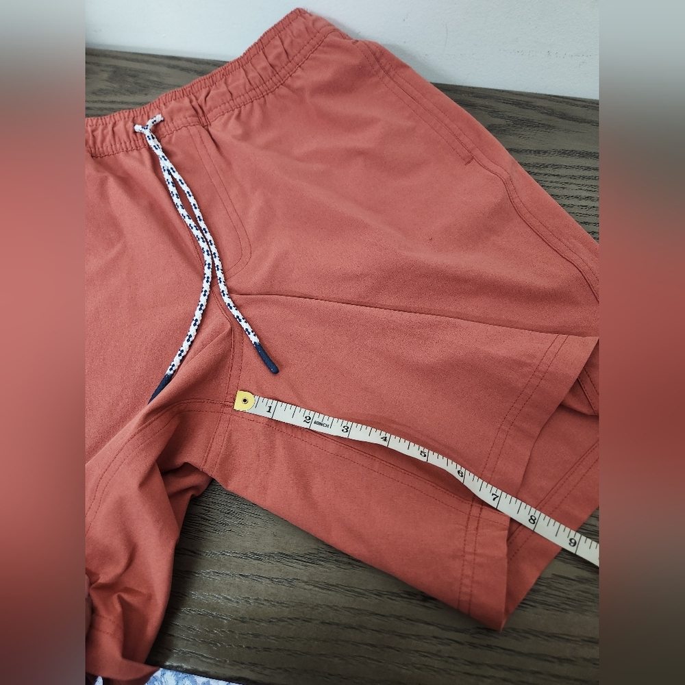 LL Bean Swim Trucks Mens Medium Burnt Orange Lined Vacation Summer Pool - Picture 13 of 13